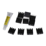 Max 10 Aluminum Radiators Heat Sinks 14x14x6mm + 5g Thermal Conductive Glue