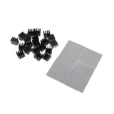 Max 20 Pieces Aluminum Radiators Heat Sinks 14x14x11mm Pre-applied Thermal Tape