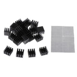 Max 20 Pieces Aluminum Radiators Heat Sinks 14x14x11mm Pre-applied Thermal Tape