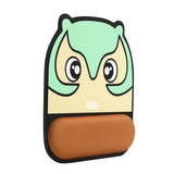 Max Comfort Wrist Support Mouse Pad Silicone Protect Mouse Mat Owl Pattern Green