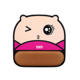 Max Comfort Mouse Pad Silicone Cartoon Protect Mouse Mat Cat Pattern Rose Red