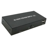 Max 2 Ports USB HDMI KVM Switch Box 4K HD VGA to USB KVM Splitter