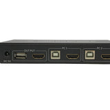 Max 2 Ports USB HDMI KVM Switch Box 4K HD VGA to USB KVM Splitter