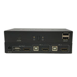 Max 2 Ports USB HDMI KVM Switch Box 4K HD VGA to USB KVM Splitter