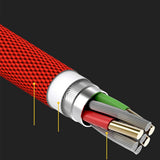 Maxbell 90 Degree Fast Charging Micro USB Fast Data Sync Charger Cable 1.2m Red
