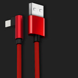 Maxbell 90 Degree Fast Charging Micro USB Fast Data Sync Charger Cable 1.2m Red