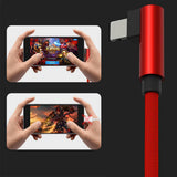 Maxbell 90 Degree Fast Charging Micro USB Fast Data Sync Charger Cable 1.2m Red