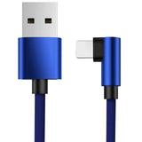 Maxbell 90 Degree Fast Charging Micro USB Fast Data Sync Charger Cable 1.2m Blue