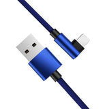 Maxbell 90 Degree Fast Charging Micro USB Fast Data Sync Charger Cable 1.2m Blue