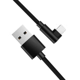 Maxbell 90 Degree Fast Charging Micro USB Fast Data Sync Charger Cable 1.2m Black