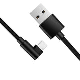 Maxbell 90 Degree Fast Charging Micro USB Fast Data Sync Charger Cable 1.2m Black
