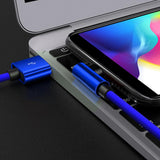 Max 90 Degree Fast Charging Type C USB Fast Data Sync Charger Cable 1.2m Blue