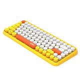 Max 84 Key Wireless Bluetooth Lightless Keyboard for PC Laptop Tablet Yellow