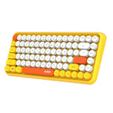 Max 84 Key Wireless Bluetooth Lightless Keyboard for PC Laptop Tablet Yellow