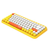 Max 84 Key Wireless Bluetooth Lightless Keyboard for PC Laptop Tablet Yellow