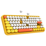 Max 84 Key Wireless Bluetooth Lightless Keyboard for PC Laptop Tablet Yellow
