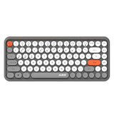 Max 84 Key Wireless Bluetooth Lightless Keyboard for PC Laptop Tablet Gray