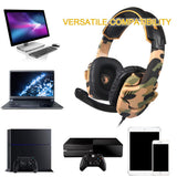 Max 3.5mm Gaming Headsets with Microphone Anti-Noise for PS4 Laptop Camouflage