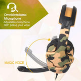 Max 3.5mm Gaming Headsets with Microphone Anti-Noise for PS4 Laptop Camouflage