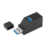 Max Mini 3 Port USB 3.0 Rotating Splitter Adapter Hub For PC Laptop Notebook