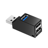 Max Mini 3 Port USB 3.0 Rotating Splitter Adapter Hub For PC Laptop Notebook