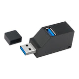 Max Mini 3 Port USB 3.0 Rotating Splitter Adapter Hub For PC Laptop Notebook