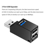 Max Mini 3 Port USB 3.0 Rotating Splitter Adapter Hub For PC Laptop Notebook