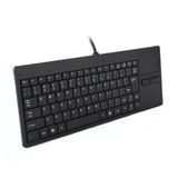 Max Touch-Pad Ultra-thin Wired USB Computer Keyboard with HUB Port