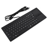 Max Touch-Pad Ultra-thin Wired USB Computer Keyboard with HUB Port
