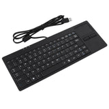 Max Touch-Pad Ultra-thin Wired USB Computer Keyboard with HUB Port