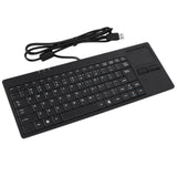 Max Touch-Pad Ultra-thin Wired USB Computer Keyboard with HUB Port