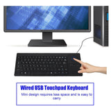 Max Touch-Pad Ultra-thin Wired USB Computer Keyboard with HUB Port