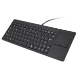 Max Touch-Pad Ultra-thin Wired USB Computer Keyboard with HUB Port