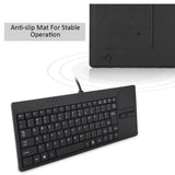 Max Touch-Pad Ultra-thin Wired USB Computer Keyboard with HUB Port