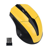 Max 2.4 G High Precision Wireless Optical Mouse Receiver Win/Mac/Android Yellow