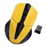 Max 2.4 G High Precision Wireless Optical Mouse Receiver Win/Mac/Android Yellow