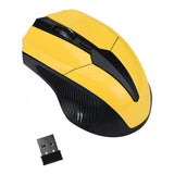 Max 2.4 G High Precision Wireless Optical Mouse Receiver Win/Mac/Android Yellow