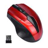 Max 2.4 G High Precision Wireless Optical Mouse Receiver Win/Mac/Android Red