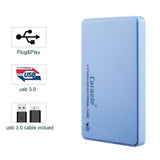 Maxbell USB3.0 2.5" SATA External Hard Drive Mobile Disk HD Enclosure,Blue 2T