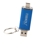 Max 2 in 1 USB 3.0+ Type C OTG Flash Drive Memory Stick U Disk Blue 128GB