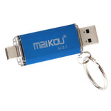 Max 2 in 1 USB 3.0+Type C OTG Flash Drive Memory Stick U Disk 256GB Storage Blue