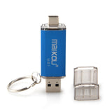 Max 2 in 1 USB 3.0+Type C OTG Flash Drive Memory Stick U Disk 256GB Storage Blue