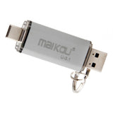 Max 2 in 1 USB 3.0+ Type C OTG Flash Drive Memory Stick U Disk 256GB Storage red 128GB