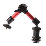 Max 7" Articulating Adjustable Friction Magic Arm fr Hot Shoe Mount Work  Red