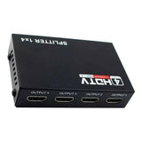 Maxbell HDMI Splitter Box Full HD 1080p Video 1 Port to 4 Port Split Out V1.4 Power