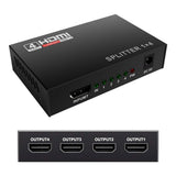 Maxbell HDMI Splitter Box Full HD 1080p Video 1 Port to 4 Port Split Out V1.4 Power