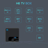 Maxbell H6 Android Smart TV box 4+32G Streaming, App, Smart Television Box UK