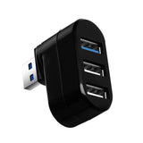 Max 3Ports USB 3.0 USB 2.0 HUB USB Hub Splitter for Air Pro Laptop PC Black
