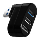 Max 3Ports USB 3.0 USB 2.0 HUB USB Hub Splitter for Air Pro Laptop PC Black