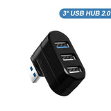 Max 3Ports USB 3.0 USB 2.0 HUB USB Hub Splitter for Air Pro Laptop PC Black